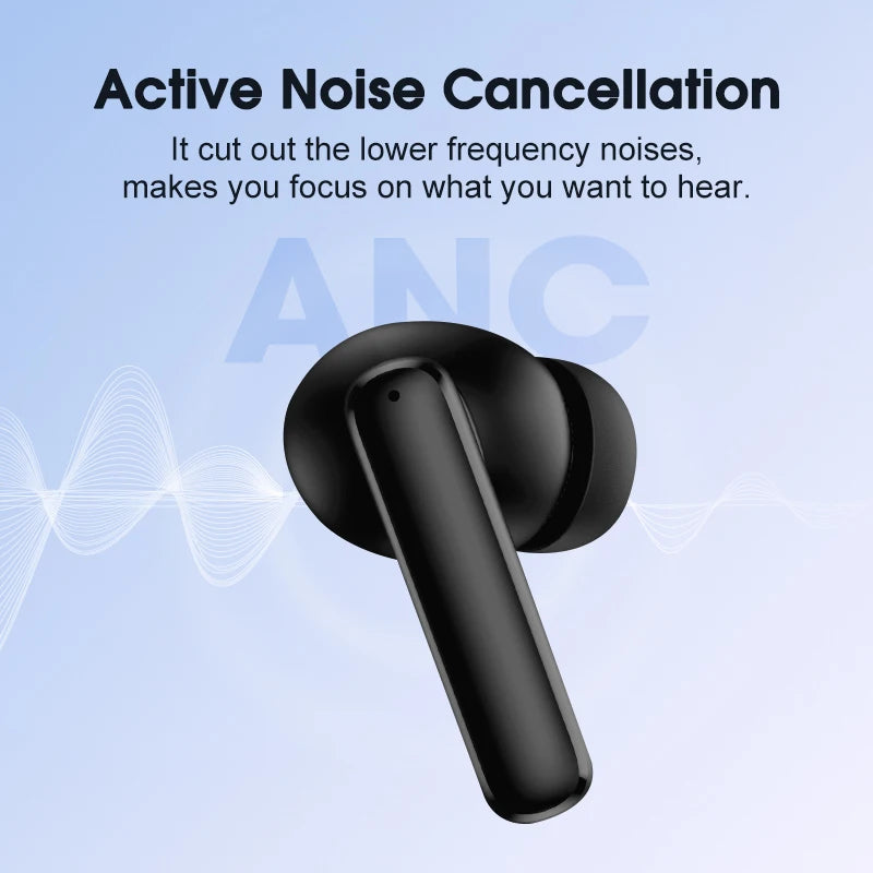 Active Noise Cancelling Wireless Earbuds with Bluetooth 5.3