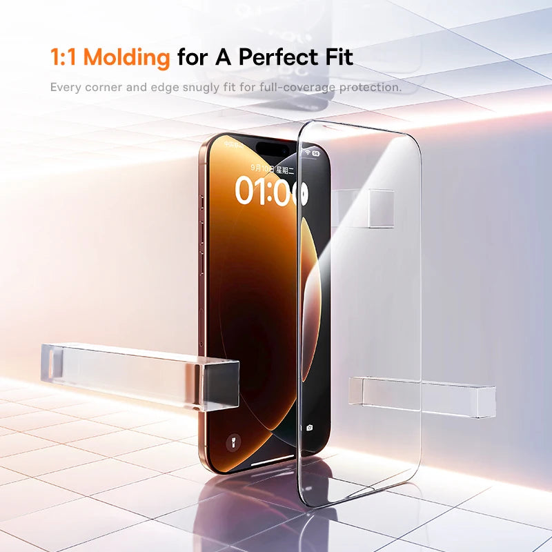 Tempered Glass Screen Protector with Auto-Installation Kit for iPhone