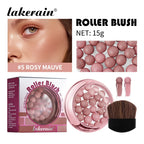 Spherical Powder Bead Blusher for Natural Shimmer Makeup
