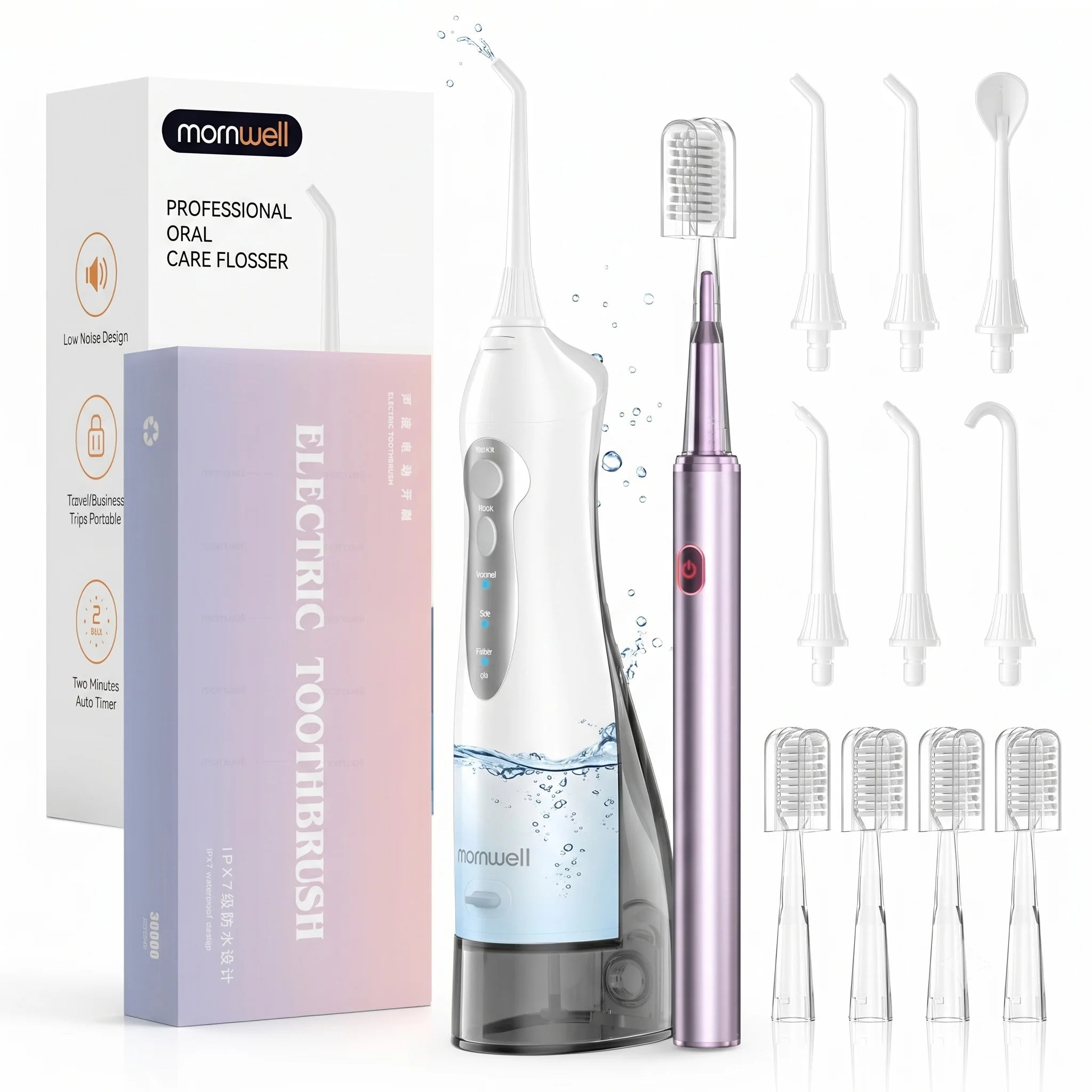 Portable Electric Water Flosser and Toothbrush Dental Care Set - 1