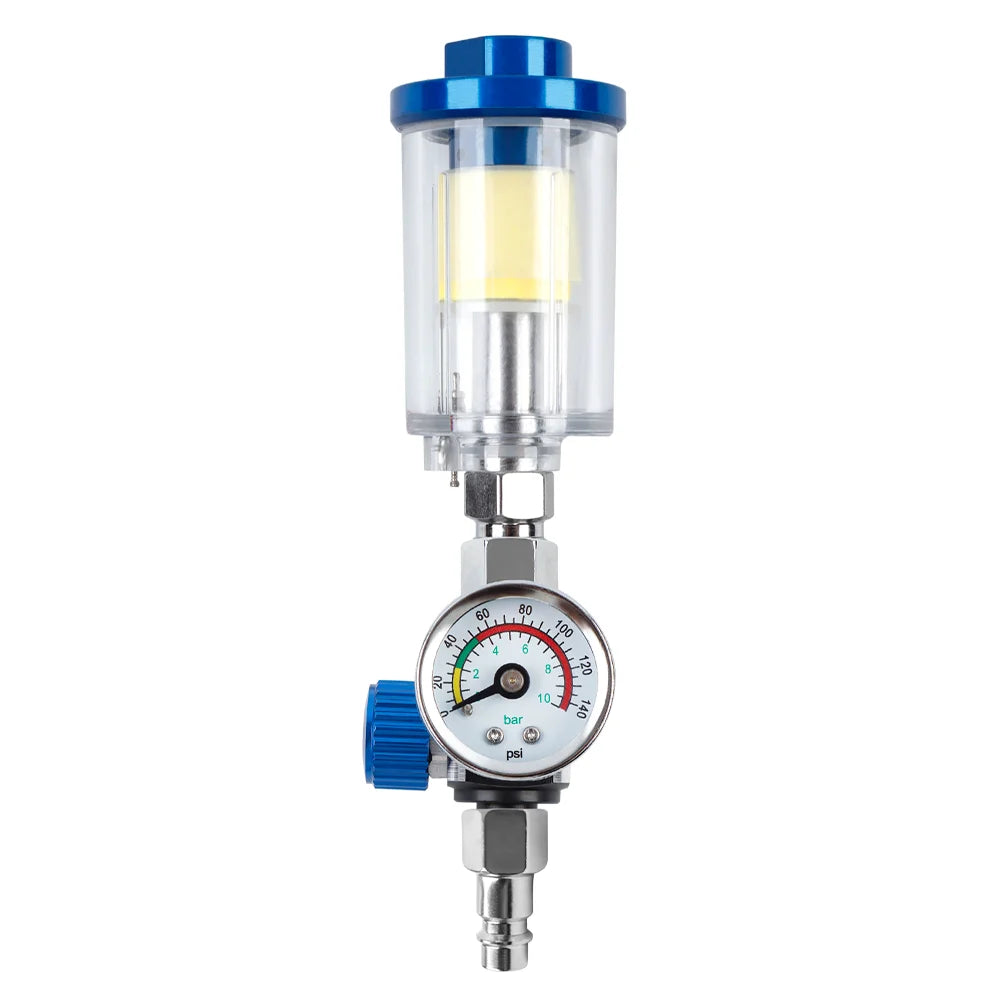 1/4" Air Compressor Filter and Pressure Regulator for Spray Guns