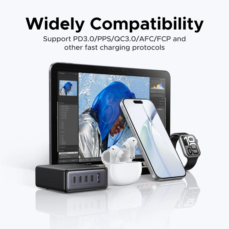 65W GaN 5-Port USB-C Desktop Fast Charger