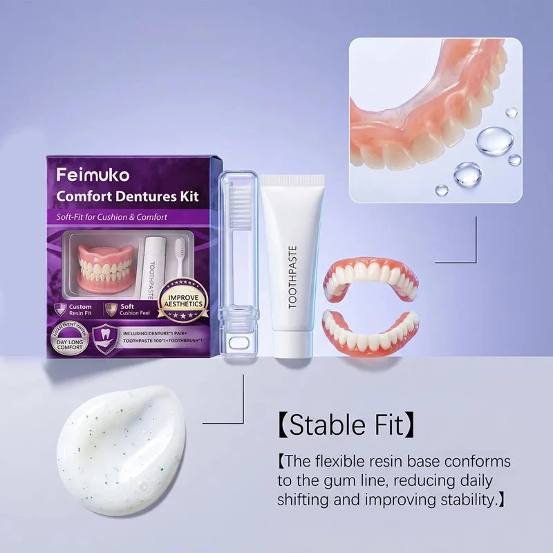 Comfort Silicone Dentures for Instant Smile Enhancement