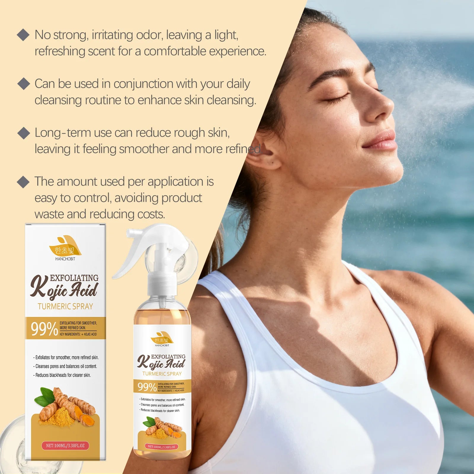 Kojic Acid Turmeric Facial Exfoliating Spray - 11