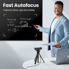 2K Ultra HD USB Webcam with Dual Microphones for Video Calls
