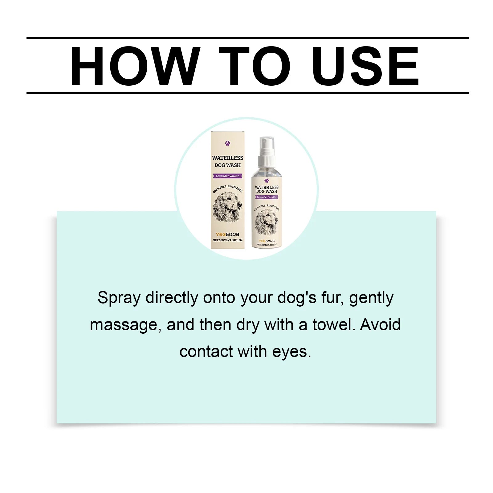 Waterless Pet Shampoo Spray for Dogs - 15