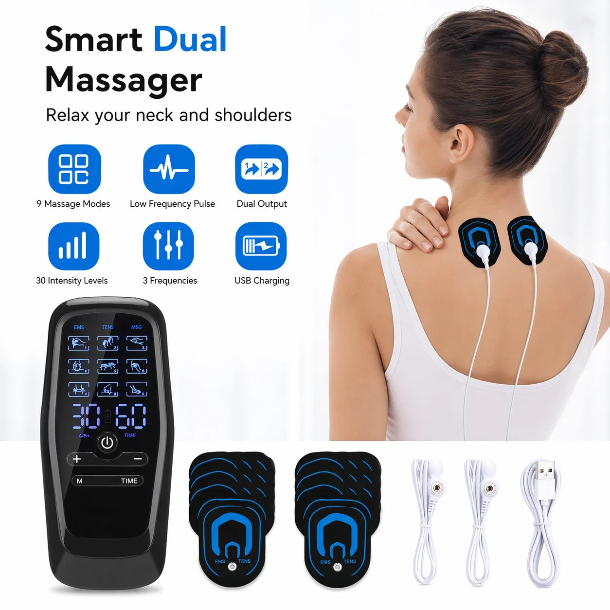 Portable Electric Dual-Channel Body and Neck Massager - 7