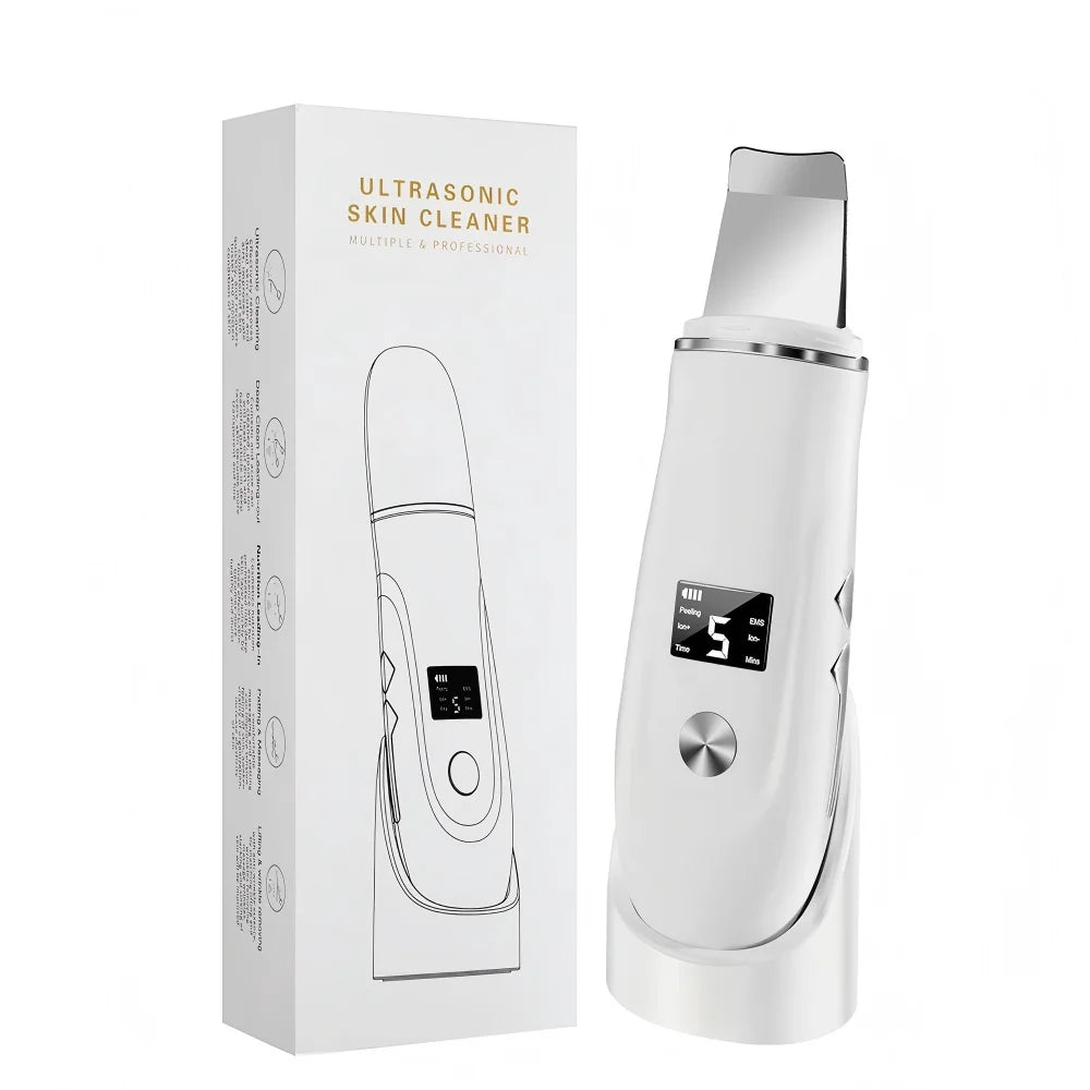 Ultrasonic Facial Skin Scrubber and Pore Cleanser