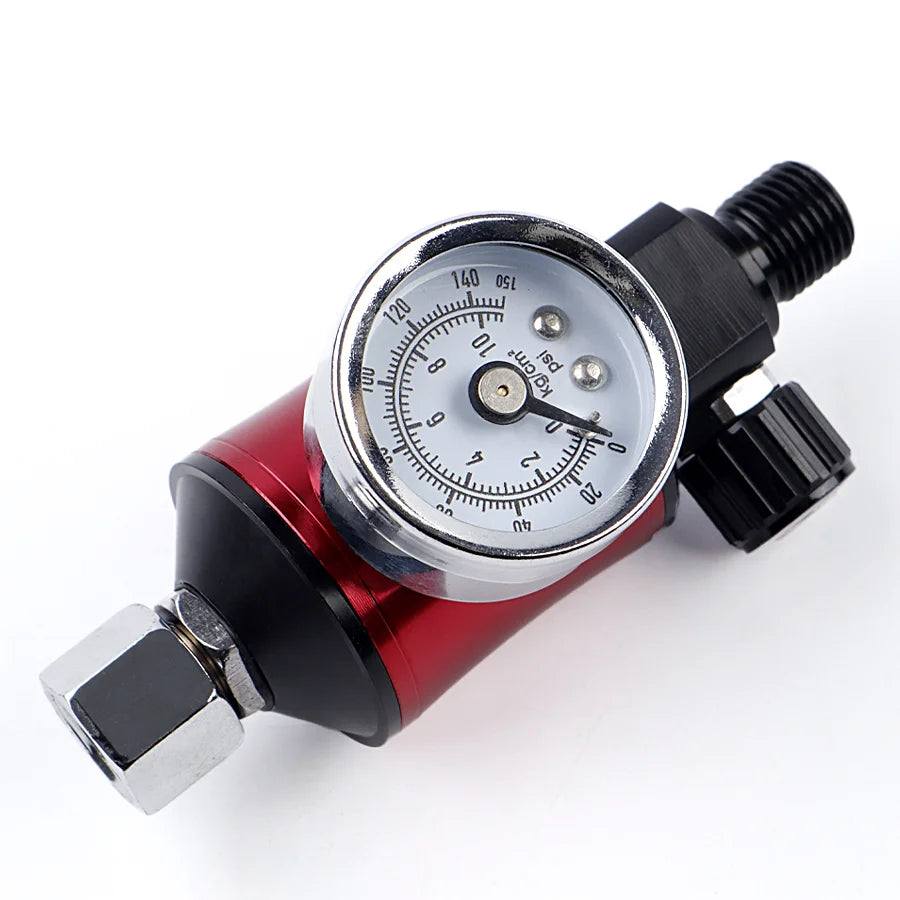 Paint Spray Gun Air Regulator with Water Separator Gauge