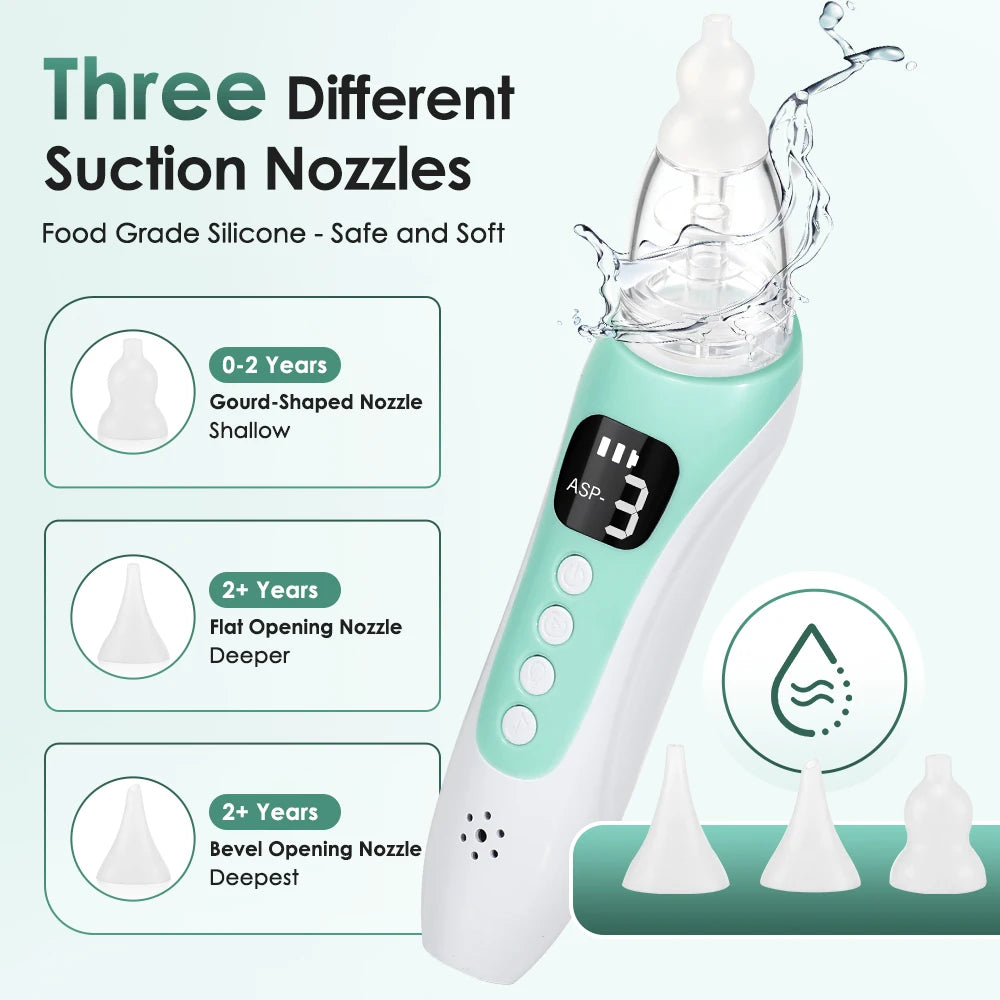 Electric Rechargeable Baby Nasal Aspirator with Soothing Music - 3