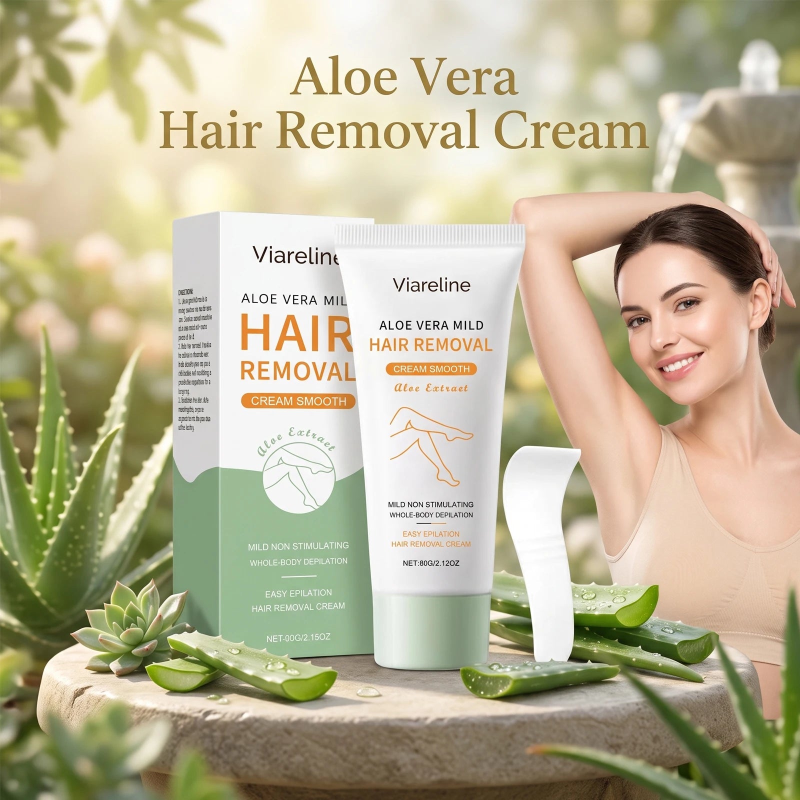 Aloe Vera Painless Hair Removal Cream for Whole Body - 1