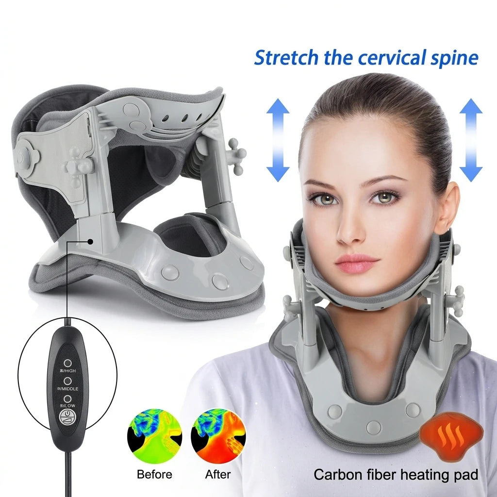 Heated Adjustable Cervical Neck Traction Stretcher