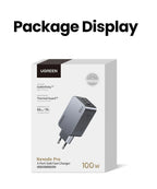 100W GaN Fast USB-C Wall Charger for Laptops and Smartphones