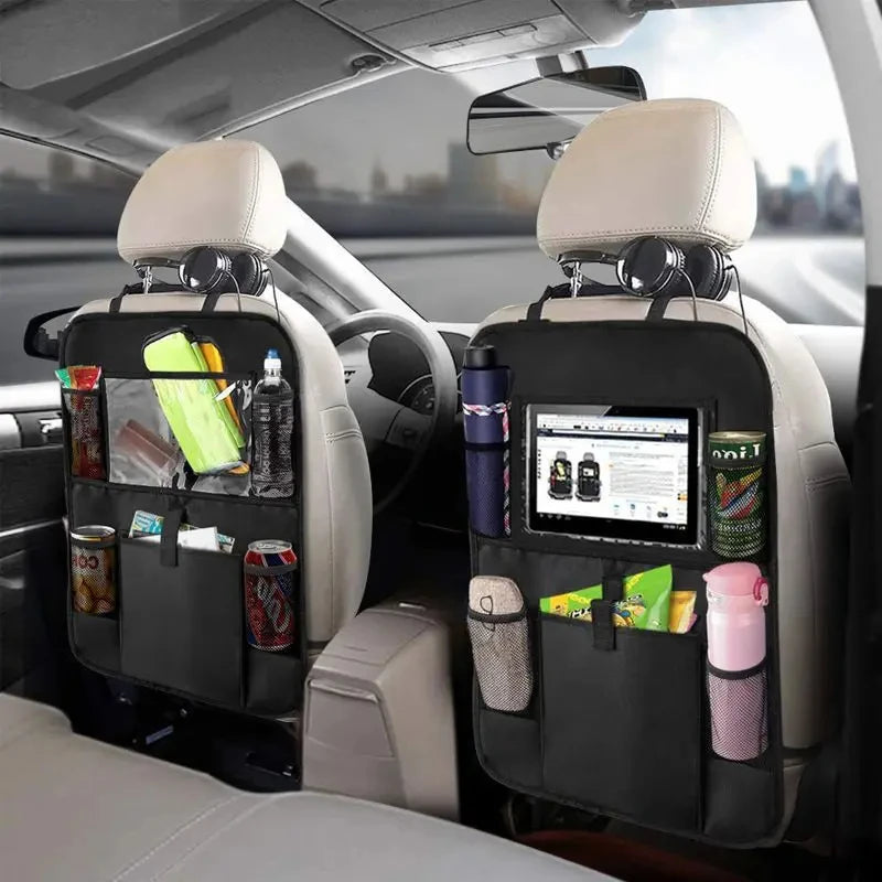 Car Seat Back Organizer with Tablet Holder and Storage Pockets