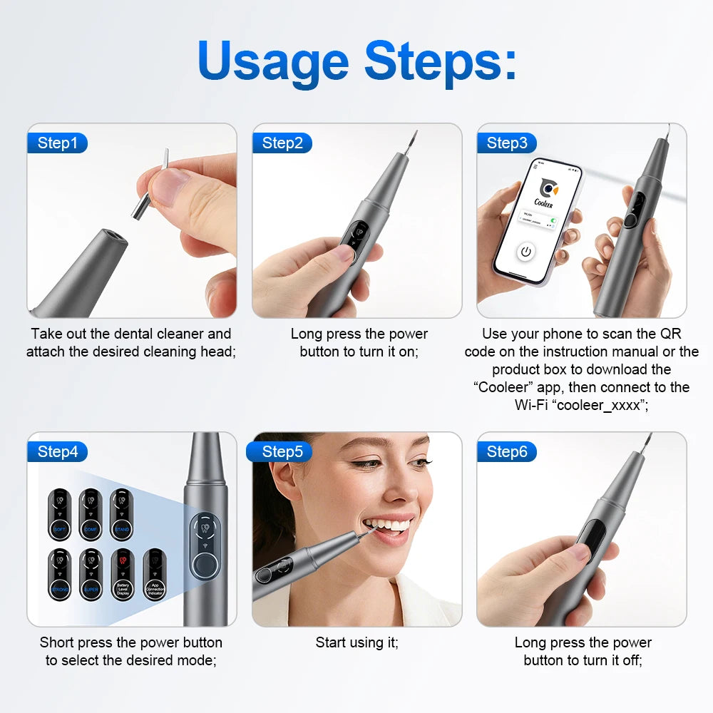 Visual Ultrasonic Dental Scaler with HD Camera for Plaque Removal - 14