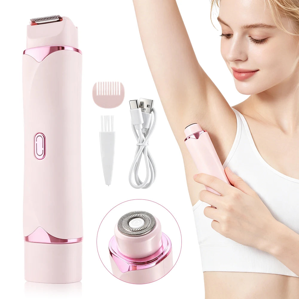 2-in-1 Dual-Head Painless Electric Razor for Women