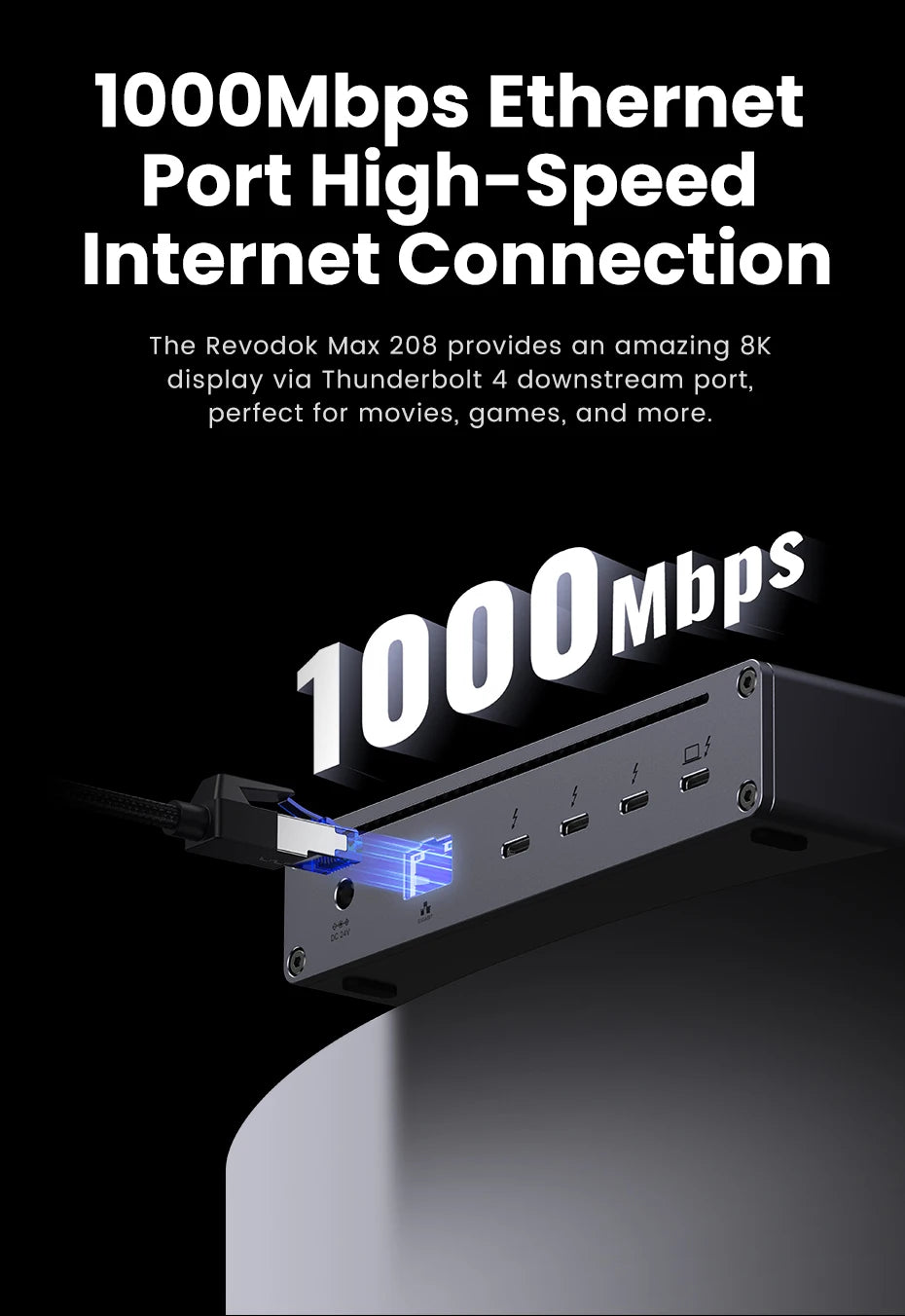 8-in-1 Thunderbolt 4 Docking Station with 40Gbps Data Transfer