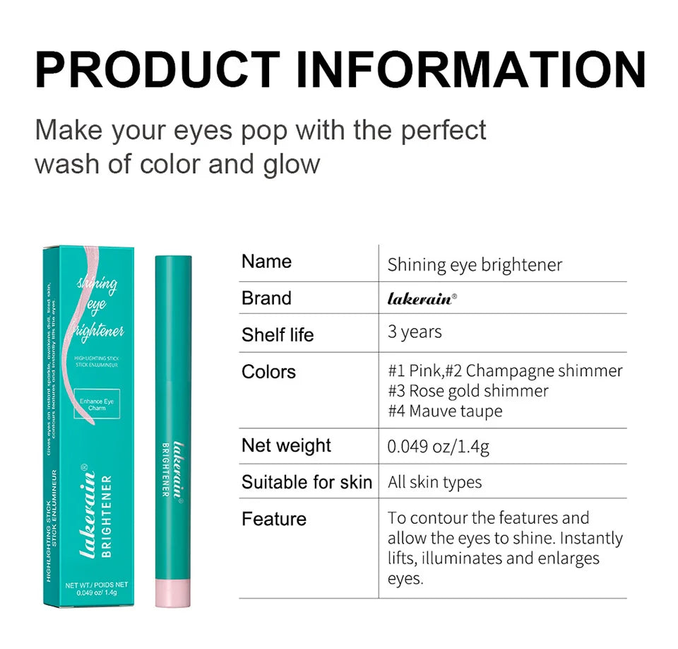 Waterproof Shimmer Eyeshadow Brightener Stick