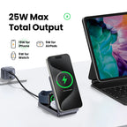 3-in-1 Magnetic Wireless Charging Stand for iPhone and Apple Watch