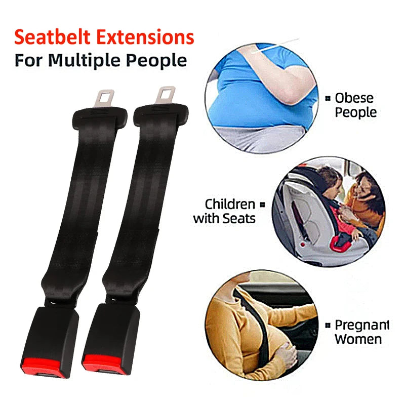 Adjustable Car Seat Belt Extender for Comfort and Safety - 2