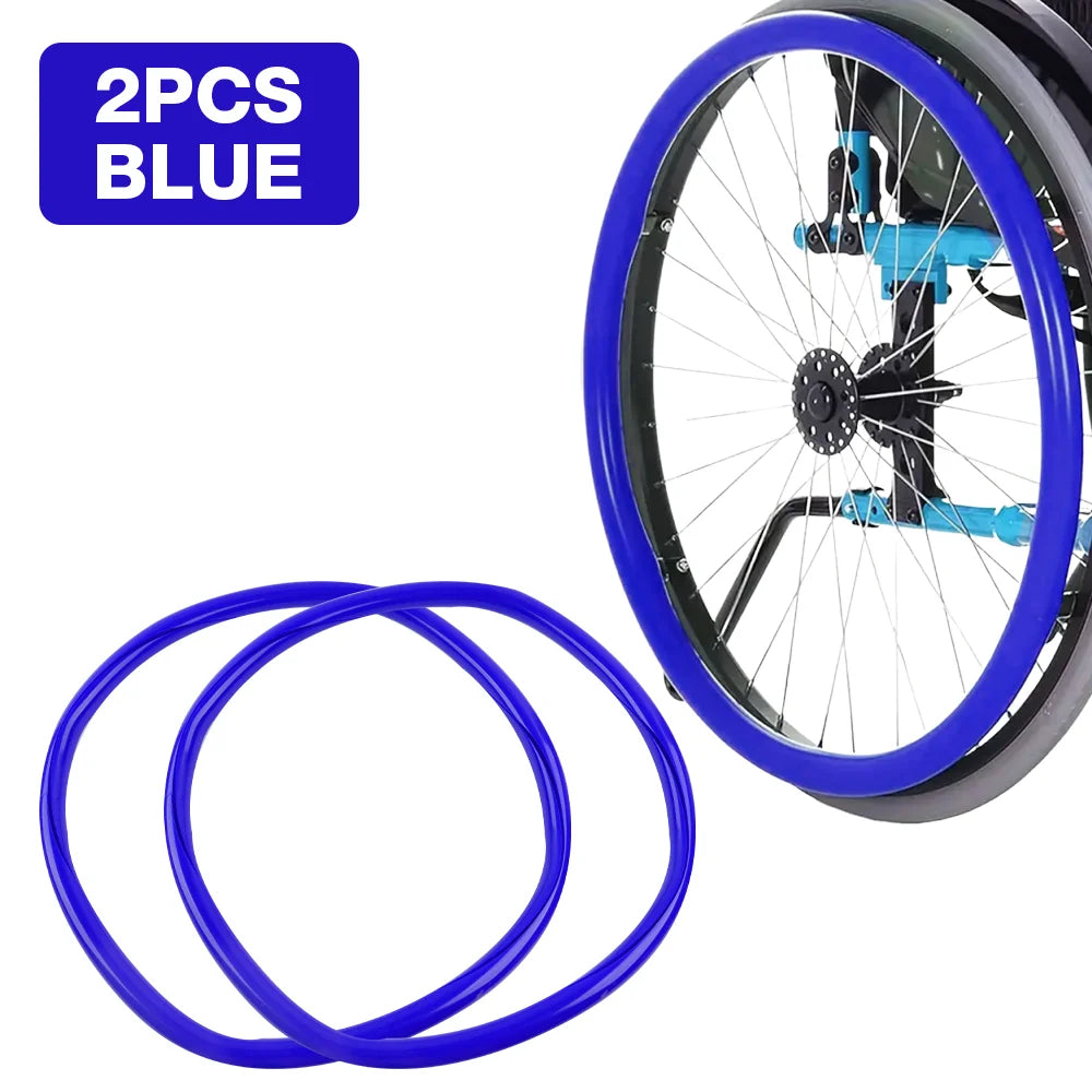 Non-Slip Silicone Wheelchair Hand Rim Covers for 24-Inch Wheels - 7