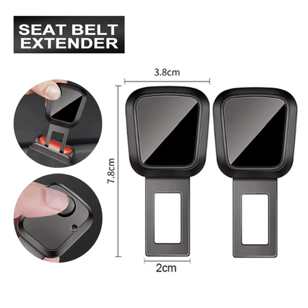 Car Seat Belt Buckle Extension Clip Metal Socket Plug Extender