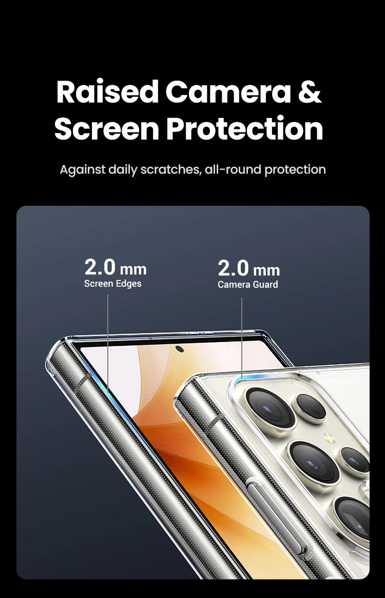 Crystal Clear Shockproof Case for Samsung S25 Ultra, S24 Ultra and S24