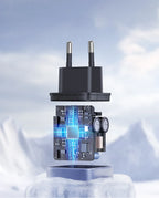 35W Dual Port GaN Fast Wall Charger for iPhone and Android