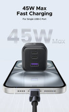 45W GaN USB-C Fast Charger with Power Delivery