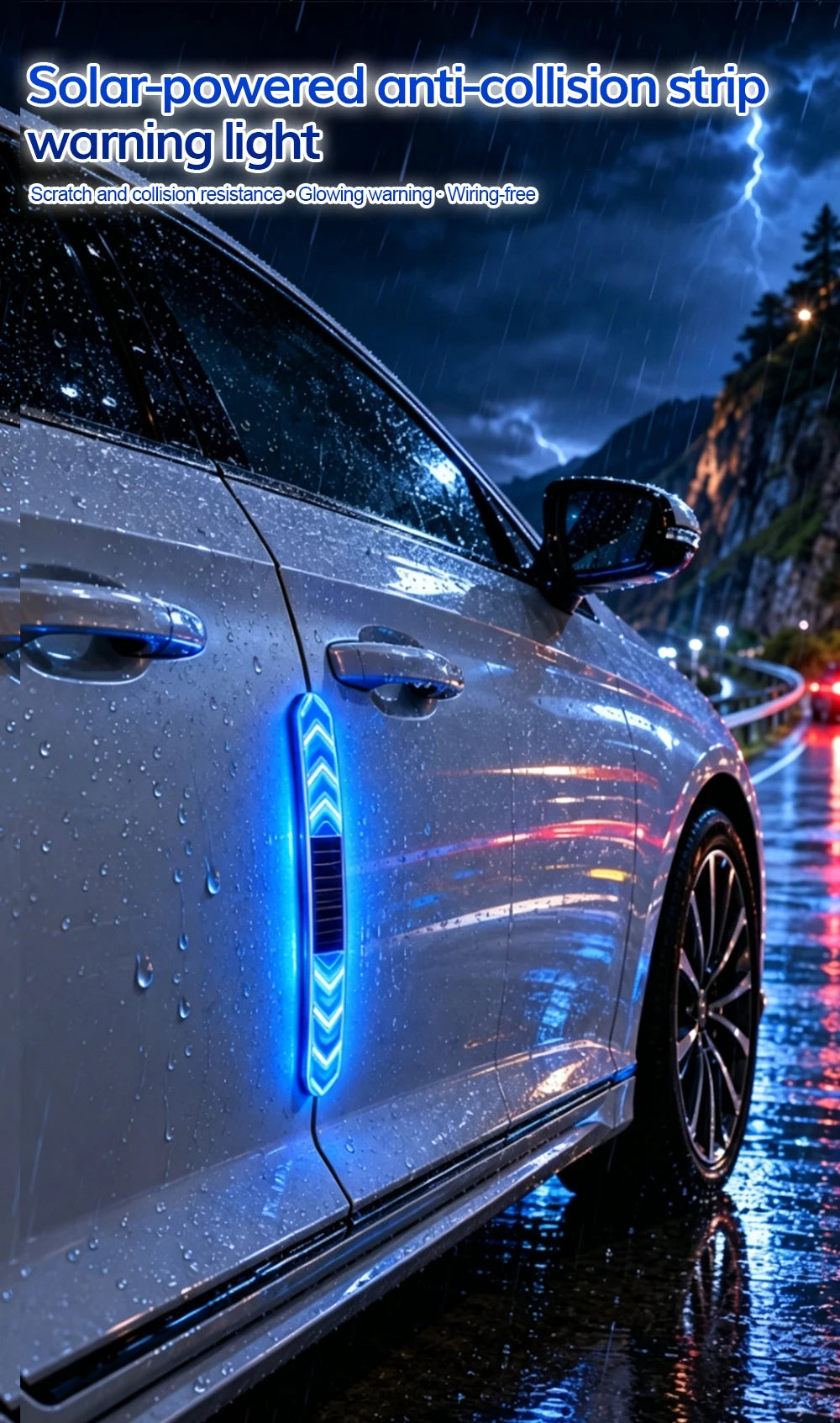 Solar LED Car Door Anti-Collision Warning Light