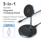 2-in-1 Magnetic Wireless Charging Stand for iPhone and Earbuds