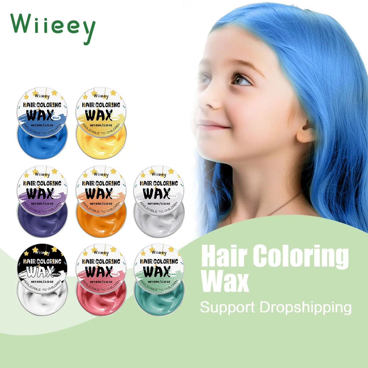 Temporary Hair Color Wax for Kids and Party Styling