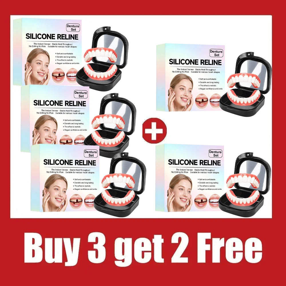 Comfort Fit Silicone Denture Set for Natural Smile