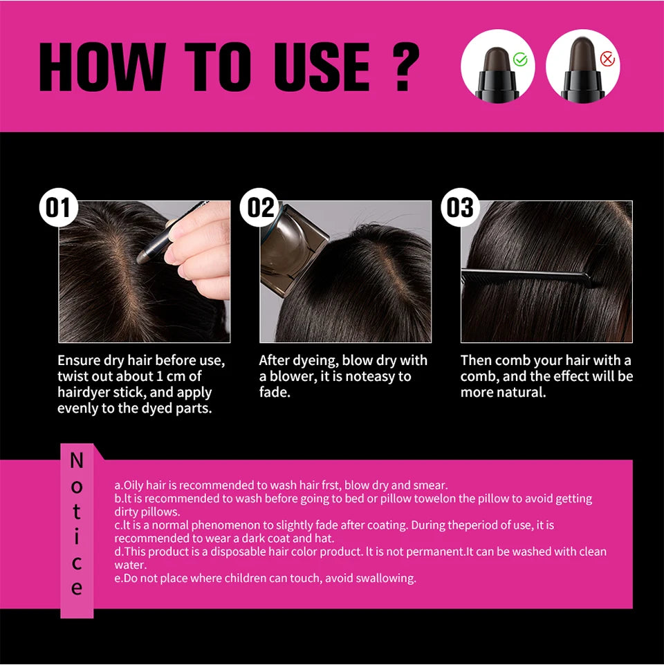 Instant Hair Root and Gray Coverage Touch-Up Stick
