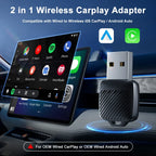 2-in-1 Wired to Wireless CarPlay and Android Auto Adapter Dongle