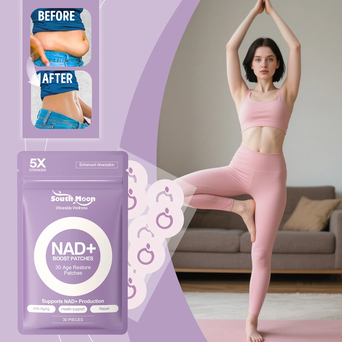 NAD+ Boost Age Restore Wellness Patches