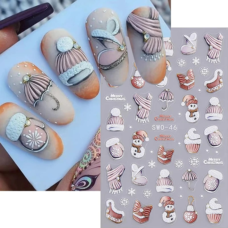 Christmas Cartoon Nail Art Stickers