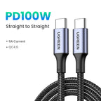 100W USB-C to USB-C Fast Charging and Data Sync Cable