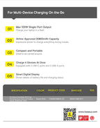 145W Fast Charging Portable Power Bank 20800mAh