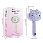 Electric Mist Spray Scalp Massager and Detangling Hair Brush