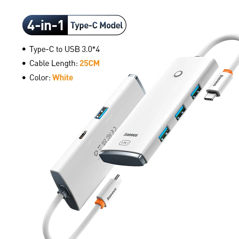 4-in-1 USB-C to USB 3.0 Multi-Port Adapter Hub - 29