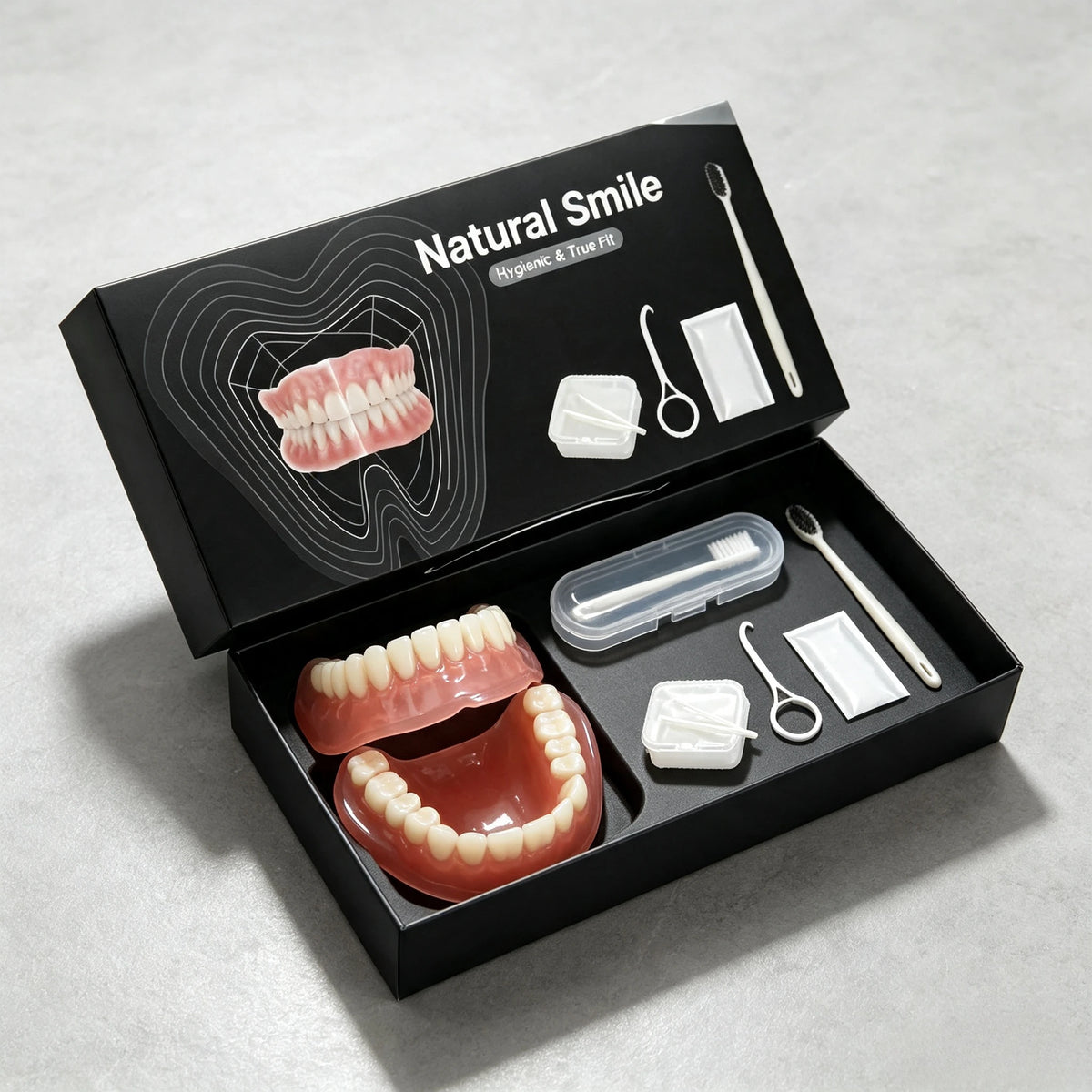 Comfort Fit Full Denture Set for Natural Smile