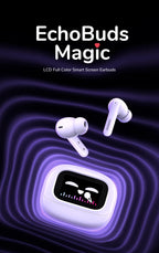 Smart Touchscreen Noise Cancelling Wireless Earbuds with Bluetooth 5.4