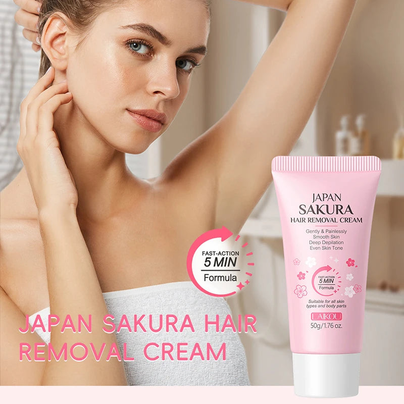 Painless Gentle Hair Removal Cream for Sensitive Body Areas