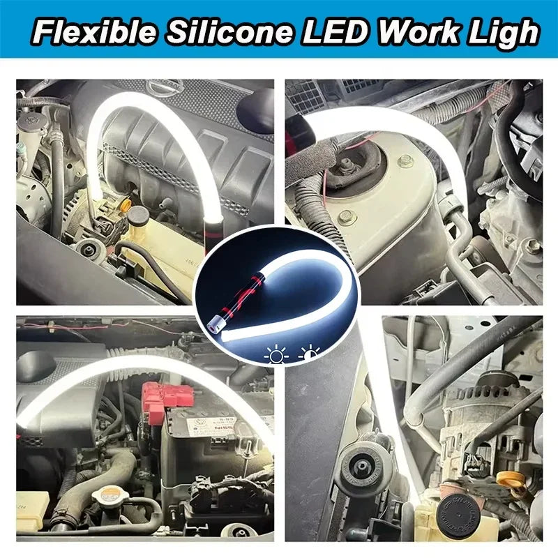 Flexible Silicone LED Work Light Rechargeable USB-C Handheld Flashlight