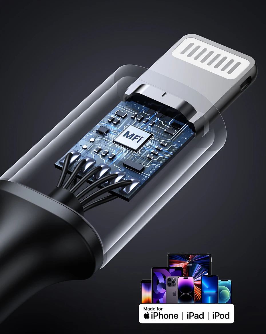 USB-C to Lightning PD 20W Fast Charging Cable for iPhone and iPad - 13