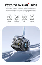 67W GaN Fast Charger Power Strip with 3 AC Outlets and USB Ports
