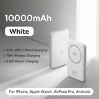 10000mAh Magnetic Wireless Power Bank for Phone and Watch