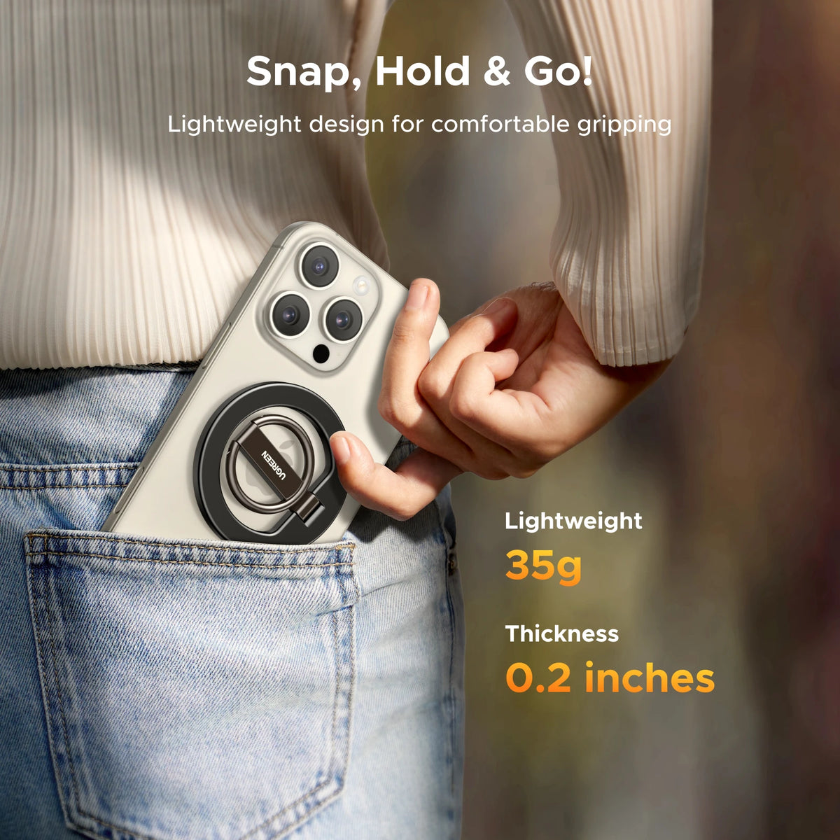 Magnetic Ring Phone Holder and Kickstand for MagSafe