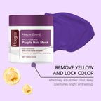 Purple Hair Mask and Shampoo Set for Color Protection and Repair